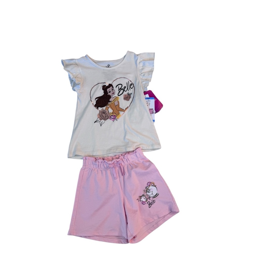 Disney Belle Kids Set - Pink and White